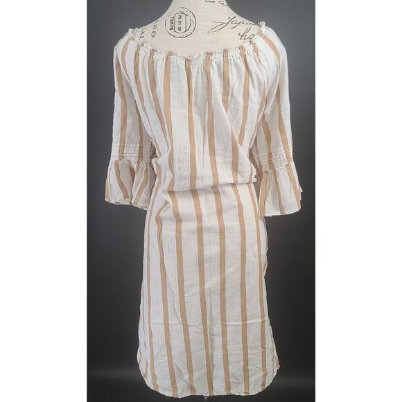 Mlle Gabrielle ladies peasant sundress white Size 3x nautical beachy vibes - Picture 2 of 9